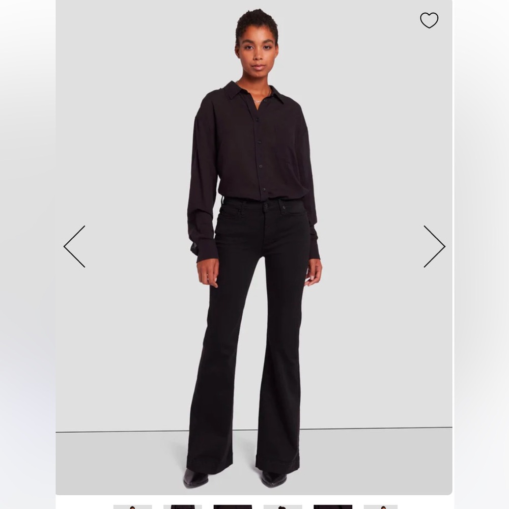 NWT 7FAM Dojo Tailorless Black Jeans Size 29